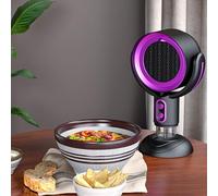 SustVita Portable Desktop Range Hood with 2 Speed Exhaust Fan, Removable Washable Filter for Indoor BBQ, Hot Pot and RV Kitchens (Black Purple)