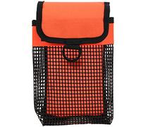 SustVita Portable Mesh Dive Bag with Quick Drain Design for Scuba/Snorkeling, Easy Storage for Small Gear, 20x13x6cm Diving Storage Bag in Green (Fluorescent Orange)