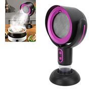 SustVita Portable Range Hood, Desktop Range Hood with 3 Speed Exhaust Fan & Detachable Filter, Versatile Kitchen Exhaust Fan for BBQ, Hot Pot, and Apartment Cooking (Black Violet)