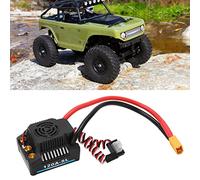 SustVita RC Speed Controller with Sensorless Motor Compatibility, 120A Continuous Current, Aluminum Alloy Housing for 2-4S Lipo and 1/8 RC Truck, 120A Brushless ESC