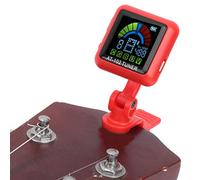 SustVita Rechargeable Chromatic Tuner featuring 360 degree rotation for easy viewing, a Portable Clip Tuner and USB Guitar Tuner, also a Bass Ukulele Violin Tuner (AT-102 red)
