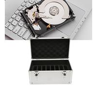 SustVita Secure Lock Hard Drive Case - 10 Bay Shockproof HDD Storage Solution with Protective Features for 3.5" Hard Drives, Ideal for Transport