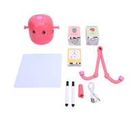 SustVita Smart Drawing Robot with 252 Themed Cards for Painting Learning and Enlightenment, Provides Engaging Fun, Interactive Drawing Robot Toy (Pink)