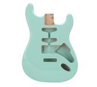SustVita ST Style Guitar Body with Drilled Wiring Paths for Double Lock Tremolo Systems/A Solid Foundation for Custom SSH Pickup Builds in Light Green Poplar Wood