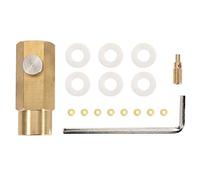 SustVita Tank Adapter with Solid Brass Body and Gasket Set, CGA320 Valve Connector for Refilling CO2 Cylinders from a Larger Source Tank