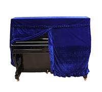 SustVita Upright Piano Cover, Outlast Pleuche Full Piano Dust Cover with Fashionable Design for Protection (Blue)