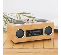 SustVita Vintage AM FM Radio, Retro Bluetooth Speaker, Compact Wireless Speaker for Office and Party Use
