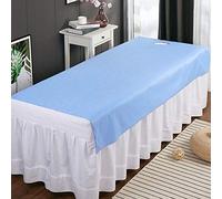 SustVita Weatherproof Beauty Salon Bed Sheet Spa Massage Table Cover, Breathable Oil defiance Couch Cover with Face Hole, Reusable and Washable (Blue)