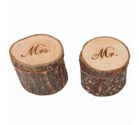 SustVita Wedding Keepsake Box for Mr and Mrs Couple, a Dual Slot Engagement Ring Holder for Ceremony, Also Serves as a Wooden Wedding Box for Memories (MR&MRS)