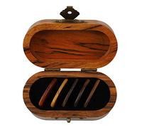 SustVita Wood Guitar Pick Box, Suitable for Various Instruments, Acoustic & Electric Guitars, Ukulele, Mandolin, Banjo, Includes 5 Picks