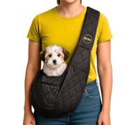 SUSU Cat Sling & Cat Sling Carrier up to 9lbs | Ultra-Soft Parachute-Grade Fabric, Adjustable Strap and Closure | Dual Carry Options | Pet Sling with Two Zipper Pockets