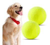 susu & wuwu Tennis Ball for Dog,Giant Large Tennis Ball for Outdoor Play Dogs, 4 inch Big Tennis Ball Dog Toy for Pet Birthday Gifts, Dog Toy Balls for Small Medium Large Dog(2 Balls)