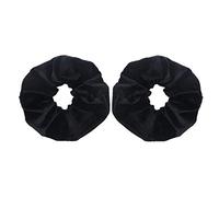 SUSULU 2pcs/lot Big Quality Velvet Hair Scrunchies elastic Spring Hair Bands Ponytail Holder (Black)