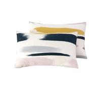 SUSYBAO 100% Cotton Pillow Cases King Size Set of 2 Colorful Geometric Pillowcases Envelope Closure End Pink Graffiti Pillow Protectors Aesthetic Comfortable Soft (20 x 36 inch)