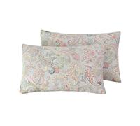 SUSYBAO 100% Cotton Pillowcases Queen Size Set of 2 Paisley Floral Patterned Pillow Covers Envelope Closure End Boho Flower Pillow Cases Bohemian Bed Pillow Encasement Soft (2 Pack, 20 in x 26 in)