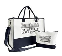 SUSZDOU Book Lover Gifts for Women Friends, My Weekend is All Booked, Weekend Tote Bag, Canvas Tote Bag for Women, Travel Bag Gifts, Reusable Shopping Bag, Outing Bag, Canvas Tote Bag With Zipper,