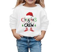sutelang lurryly Little Girls Christmas Jumper Sweatshirt, Christmas Jumper for Teenage Girls Xmas Jumper Kids Cotton Long Sleeve Pullover Tops Fall Outfits Winter Clothes for Children