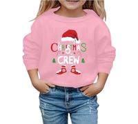 sutelang lurryly Little Girls Christmas Jumper Sweatshirt, Christmas Jumper for Teenage Girls Xmas Jumper Kids Cotton Long Sleeve Pullover Tops Fall Outfits Winter Clothes for Children