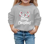 sutelang lurryly Little Girls Christmas Jumper Sweatshirt, Christmas Jumpers Kids Girls Reindeer Sweatshirt Xmas Santa Claus Snowman Pullover Long Sleeves Fall Outfits Winter Clothes for Children