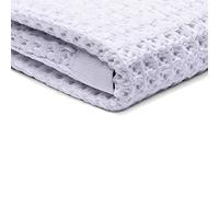 SUTERA - Silverthread Waffle Towel California-Spun Supima Cotton, Quick Drying, Ultra Soft, Lightweight and Absorbent - Waffle Weave Design - Luxury Towel (Bath, White)