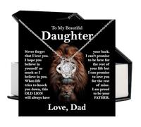 SUTERY To My Daughter Necklace From Mom With Heartfelt Message & Gift Box, Mother Daughter Necklace, Mother To Daughter Gifts From Mom, Birthday Gifts For Daughters Adult, Daughter Jewelry, Stainless