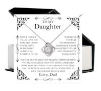 SUTERY To My Daughter Necklace From Mom With Heartfelt Message & Gift Box, Mother Daughter Necklace, Mother To Daughter Gifts From Mom, Birthday Gifts For Daughters Adult, Daughter Jewelry, Stainless