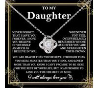 SUTERY To My Daughter Necklace From Mom With Heartfelt Message & Gift Box, Mother Daughter Necklace, Mother To Daughter Gifts From Mom, Birthday Gifts For Daughters Adult, Daughter Jewelry, Stainless