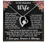 SUTERY To My Wife Necklace From Husband With Love Message, To My Soulmate Necklace For Women, Necklace For Wife From Husband, Christmas Necklace For Wife, Birthday Mothers Day Gift For Wife, Stainless