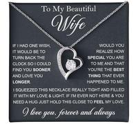SUTERY To My Wife Necklace From Husband With Love Message, To My Soulmate Necklace For Women, Necklace For Wife From Husband, Christmas Necklace For Wife, Birthday Mothers Day Gift For Wife, Stainless