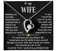 SUTERY To My Wife Necklace From Husband With Love Message, To My Soulmate Necklace For Women, Necklace For Wife From Husband, Christmas Necklace For Wife, Birthday Mothers Day Gift For Wife, Stainless