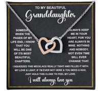 SUTERY To Our Granddaughter Necklace, Granddaughter Necklace From Grandparents, Christmas Granddaughter Gifts From Grandma And Grandpa, Graduation Gift, Happy Birthday Message Card, Stainless Steel
