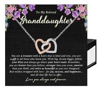 SUTERY To Our Granddaughter Necklace, Granddaughter Necklace From Grandparents, Granddaughter Gifts From Grandma And Grandpa, Graduation Gift, Surprise Christmas, Happy Birthday Message Card