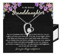 SUTERY To Our Granddaughter Necklace, Granddaughter Necklace From Grandparents, Granddaughter Gifts From Grandma And Grandpa, Graduation Gift, Surprise Christmas, Happy Birthday Message Card