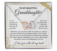 SUTERY To Our Granddaughter Necklace, Granddaughter Necklace From Grandparents, Granddaughter Gifts From Grandma And Grandpa, Graduation Gift, Surprise Christmas, Happy Birthday Message Card