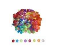 SUTIMSHE 500 Pieces Plastic Chips Clear 8 Colors 8 Colors Clear for Bingo Games, Math Counters, Classroom, Fun Family Game Night, Large Games