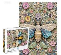 Sutinban 1000 Piece Jigsaw Puzzle for Adult Bee and Flowers Pattern Jigsaw Puzzles 1000 Piece Challenging Puzzle for Adults 50 * 70cm