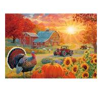 Sutinban Halloween Thanksgiving Jigsaw Puzzles for Adults 500 Jigsaws Autumn Farm Turkey 500 Piece Puzzle Educational Games Decoration Puzzle for Adults Gifts