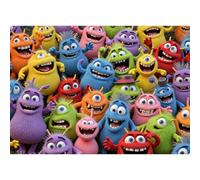 Sutinban Surprise Colorful Monster 1000 Piece Puzzle for Adults, Funny Prank Unique Jigsaw Puzzles for Kids & Adults & Teens, Coolest Adult Puzzle 1000 Pieces, Home Decor Great Gift for Family&Friend