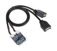 Sutinna KEY A-E to USB 2.0 Expansion Card, Easy Installation M.2 NGFF to USB Riser Card, for M.2 KEY A-E Interface Notebook