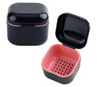 SUTOKAKA 1Pc Plastic Nail Tool Sterilizer Box Nail Drill Bits Cleaning Box Polishing Tools Soaking Tray Manicure Pedicure Storage Container Case - Black