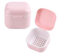 SUTOKAKA 1Pc Plastic Nail Tool Sterilizer Box Nail Drill Bits Cleaning Box Polishing Tools Soaking Tray Manicure Pedicure Storage Container Case - Pink