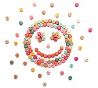 SUTOUG 1000 x A-Z Letter Beads, 4 x 7 mm Colourful Beads for Threading, Round Acrylic Beads for Bracelets, Jewellery, DIY, Making, Crafts, Necklaces, Ornaments, Pendants, Accessories, Gold