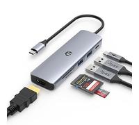 SUTOUG USB C Hub, 12 in 1 with 4K HDMI, 100W PD, 5 USB Ports, SD/TF, Ethernet, for MacBook Pro/Air, iPad Pro, Laptops & Monitors