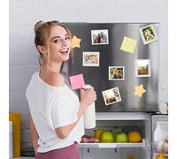 Sutowe 10Pcs Magnetic Picture Frames Nail-free Magnetic Photo Pockets 4.5x4inch Fridge Photo Holder Poster Frame for Fridge Door(white)