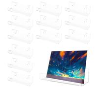 Sutowe 12Pcs Acrylic Wall Shelves Self-Adhesive L10cm Clear Floating Shelf Wall Mount Bookshelf Vinyl Record Display Holder Album Organizer Stand for Vinyl Record Photo Frame Magazine