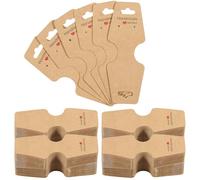 Sutowe 400PCS Bracelet Display Cards Handmade Blank Cards Earring Holder Cards Self Adhesive Jewelry Packaging Selling Hang Tags for Keychain Earring Hair Band(brown)