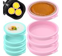 Sutowe 8Pcs Air Fryer Egg Mold, Silicone Muffin Trays, Nonstick Silicone Muffin Moulds,Multifunctional Microwave Egg Cooker Dishwasher Safe Egg Bite Maker for Oven