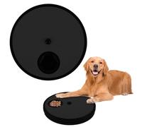 Sutowe Dog Nail Scratch Pad Non-Slip Dog Scratch Board with 6 Snack Compartments Rotating Round Dog Slow Feeder Dog Nail Scratch Board for Dog Pet(black)