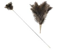 Sutowe Extendable Feather Duster with a Replacement Head Handheld Fan Duster with 29'' to 83'' Handle Retractable Ostrich Feather Duster for High Ceiling Fans, Blinds, Cobweb, Car Cleaning
