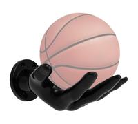 Sutowe Hand Shaped Ball Rack Home Decor Space Saving Wall Mounted Basketball Storage Rack Wall Hand Sculpture Black Ball Holder Stands for Basketball Football Soccer(1pack)